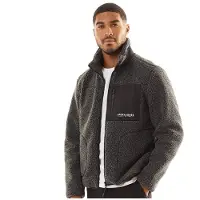 Jack & Jones Herren Vesterbro Teddy Jacke Grau Melange