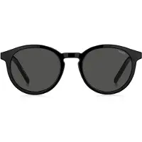 HUGO BOSS Schwarze Brillenfassung mit getönten Clip-on-Gläsern Grösse ONESI