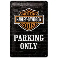 Nostalgic Art Blechschild 20 x 30 cm Harley-Davidson Parking Only Unisexneutral180 - Motorradzubehör - Geschenkideen