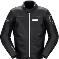 Spidi Genesis Motorrad Lederjacke, schwarz/weiß, 52