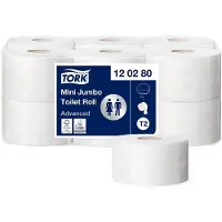 Tork Minirollen-Toilettenpapier Jumbo, 2-lagig, weiá, 170 m