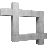 vidaXL 9-tlg. TV-Schrank-Set Betongrau Holzwerkstoff