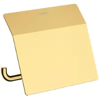 Hansgrohe Papierrollenhalter AddStoris, mit Deckel polished gold