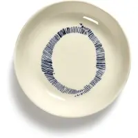 Serax Untertasse S Feast White Stripes Blue 11,5 cm