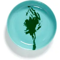 Serax Tiefer Teller Feast Tableware by Ottolenghi Blue Artichoke Green 22 cm