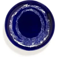 Serax Frühstücksteller Feast Tableware by Ottolenghi Dark Blue Dots White S 19 cm