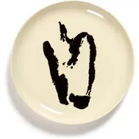 Serax Essteller Feast Tableware by Ottolenghi White Pepper Black M 22,5 cm