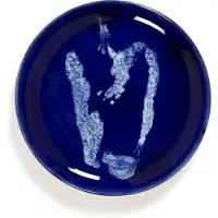 Serax Frühstücksteller Feast Tableware by Ottolenghi Dark Blue Pepper White S 19 cm
