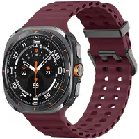 IMoshion Ocean Silikonarmband für das Samsung Galaxy Watch Ultra (2024/2025) - Wine Red