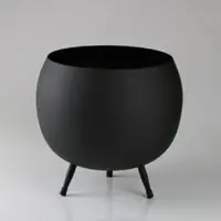 Pflanzen-Kölle Pflanztopf auf Fuß, schwarz, H19 x Ø20 cm