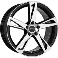 CARMANI Felge 16 Anton 6.5x16 ET 38 5x112 black polish CA166516H538BP kompatibel mit Mercedes A-Klasse B-Klasse C-Coupé C-Klasse CLA