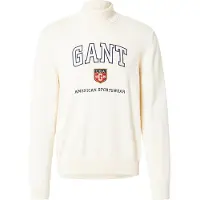Gant für Herren. 8030224 Grafischer beiger Pullover (XXL), Lässig, Baumwolle