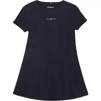 Tommy Hilfiger Kleid für den Alltag KG0KG08350 S Dunkelblau Regular Fit