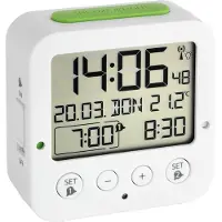 TFA-Dostmann Digitaler Funk-Wecker mit Temperatur, Datum, Uhrzeit, BINGO 60.2528.02