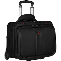 Wenger Rolltasche Patriot, 25 l, für Laptops bis 15,6", Laptopfach, Organizer, Trolleybefestigung, L 310 x B 430 x H 410 mm, Polyester, schwarz