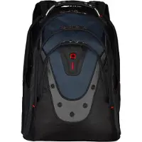 Wenger Laptop Rucksack Ibex, Laptops von 15,6"-17,3", Laptopfach, seitliche Netztaschen, L 230 x B 340 x H 470 mm, 25 l, Polyester, schwarz/blau/grau