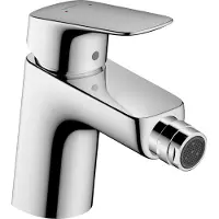 Hansgrohe Bidetarmatur "Logis", 7cm, mit Zugstangen-Ablaufgarnitur, chrom