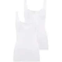 Schiesser Unterhemd Damen 144359 Cotton Essentials White (2er Set)-XL