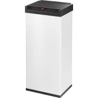 Hailo Big-Box Swing XL Mülleimer - 1 x 52 Liter - selbstschließender Schwingdeckel - Stahlblech - Müllbeutel-Klemmrahmen - Mülleimer Küche rechteckig - Abfalleimer Germany - weiß