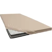 Cinderella Topper Spannbettlaken Taupe (Jersey)-140 x 200/210 cm