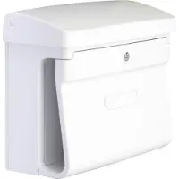 Burg wachter Briefkasten Bremen 885 W mit Zeitungsfach, Matt-Optik, A4 Einwurf-Format, EU Norm EN 13724, Kunststoff