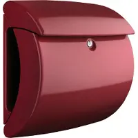 Burg wachter Briefkasten "Piano 886 M", in Klavierlack-Optik, Merlot