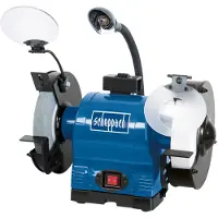 Scheppach Doppelschleifer BG200AL | 550 Watt Induktionsmotor | Schleifstein-Ø: 200 Millimeter | Funkenschutz