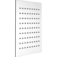 Schutte Regenduschkopf "Strasbourg" Antikalk-Noppen, ultraflache Regendusche 20x20, Duschkopf in Edelstahl