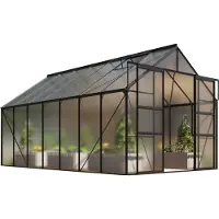 Pergart Vitavia, Gewächshaus "Mars 11500", schwarz, 11,5 m², 6 mm HKP