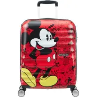 American Tourister Wavebreaker Disney Spinner Schwarz, Rot 36 l Acrylnitril-Butadien-Styrol (ABS)