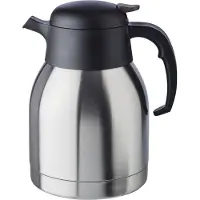 Aps Isolierkanne "Classic", 1,5 l, Einhandautomatik, doppelwandiger Edelstahl