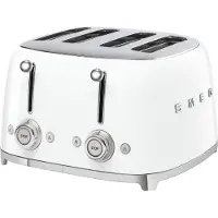 Smeg TSF03WHEU, 4 Scheibe(n), Weiß, Stahl, Tasten, Niveau, Drehregler, 50's Style, China