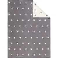 Ibena Jacquard Decke Messina Grau Weiß