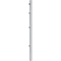 GAH Alberts Zaunpfosten ALBERTS, grau (feuerverzinkt), B:6cm H:225cm T:4cm, Stahl, Zaunpfosten, Zaunpfosten, 60x40 mm für Doppelstabmattenzaun, 225 cm, mit Klemmlaschenbefestigung