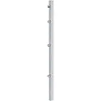 Alberts Zaunpfosten Doppelstabmattenzaun, feuerverzinkt zum Einbetonieren, Länge: 1750 mm für Mattenhöhe: 1200 mm, Pfostenstärke: 60 x 40 mm, inkl. innenliegender Klemmlasche