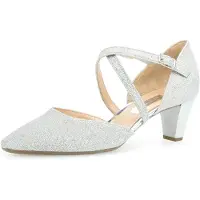 Gabor 01.363 Damenschuhe - Riemchen Pumps silber Elegant