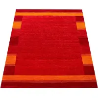 Paco Home Teppich Wohnzimmer Kurzflor Ethno Design Geometrisch Handgearbeitet Gabbeh Grösse 240x340 cm