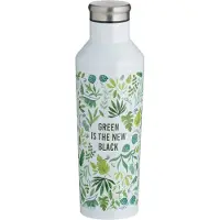 Typhoon Isolierflasche "PURE NEW BLACK", (2 tlg.), Edelstahl mit Trend-Design, doppelwandig isoliert, 0,5 Liter