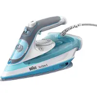 Braun TexStyle 5 SI 5006 BL, Trocken- & Dampfbügeleisen, Keramik-Bügelsohle, 2 m, 180 g/min, Blau, Grau, Weiß, 50 g/min