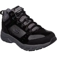 SKECHERS Schnürboots "OAK CANYON IRONHIDE", Herren, Gr. 42, Textil, schwarz, Leder, Schuhe Schnürboots, mit Memory Foam