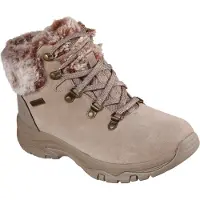 SKECHERS Winterstiefeletten FALLS FINEST Damen Leder & Textil Taupe Größe: 36