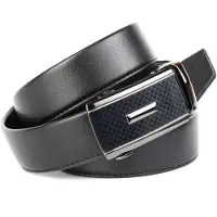 Anthoni Crown Ledergürtel , Herren, Gr. 100, schwarz, Leder, unifarben, Gürtel Ledergürtel, Eleganter Gürtel in Hirschprägung und einzigartiger Schließtechnik