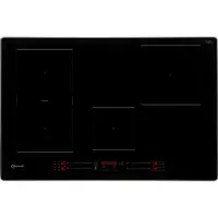 Bauknecht Flex-Induktions-Kochfeld "BS 2677C AL", schwarz, B:77,8cm H:5cm T:51,8cm, Kochfelder, 77 cm Induktionskochfeld mit Flexzone und Schnellaufheizung, Flex-Induktions-Kochfeld