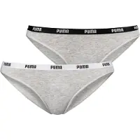 Puma Bikinislip "Iconic" Packung, 2er-Pack, mit schmalem Logo-Webbündchen