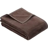 Ibena Plaid Berlin Espresso-Braun-150 x 200 cm