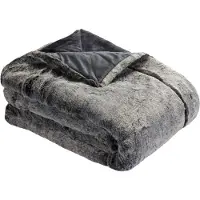 Bugatti Pelzdecke Melange Grau-150 x 200 cm