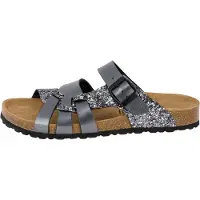 Lico Damen Bioline Gleam Pantoletten, Anthrazit, 37 EU