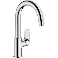 Hansgrohe Vernis Blend Einhebel-Waschtischmischer mit Schwenkauslauf und Zugstangen-Ablaufgarnitur, Chrom