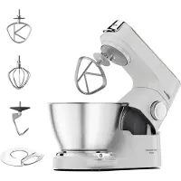 Kenwood Titanium Chef Baker XL (KVL65.001WH) Küchenmaschine mit integrierter Waage und 7-Liter-Rührschüssel, 1200 W, einschließlich 3-teiligem Konditorei-Set, Weiß