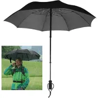 Euroschirm - Telescope Handsfree - Regenschirm schwarz/grau